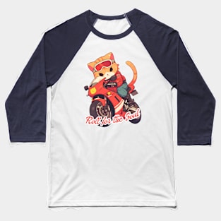 Cool cat riding motorbike Baseball T-Shirt